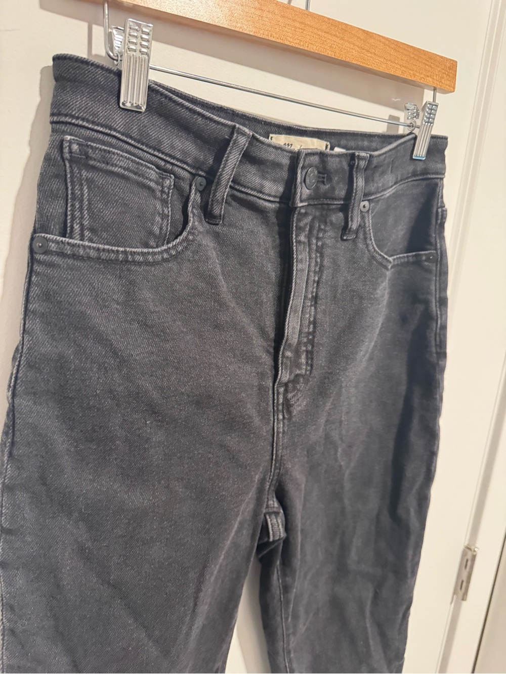 Madewell High Rise Skinny Jeans Size 28 Faded Black Ankle Denim - Picture 4 of 6